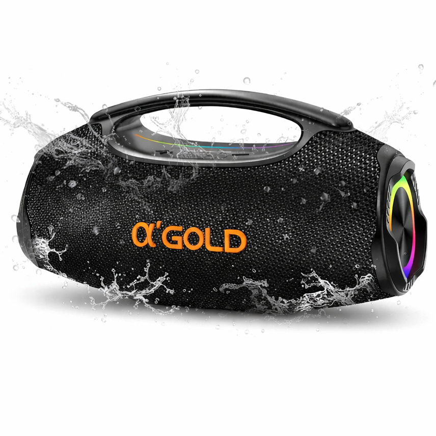 Caixa de Som Bluetooth 70W RMS Portátil Som Alto E Graves Potentes IPX6 SM-32B A'Gold