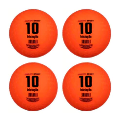 Kit 4 Bola Infantil Handebol Queimada Borracha Laranja Convoy T10 Laranja