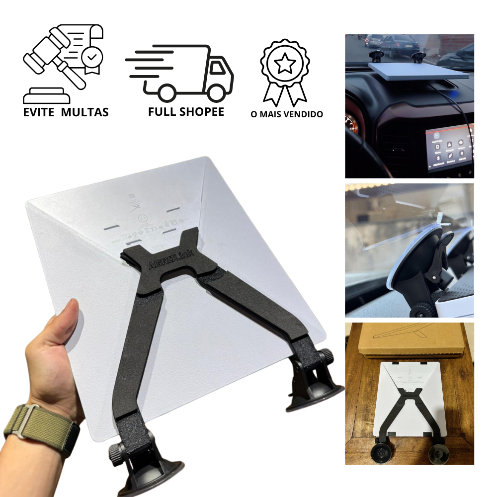 Suporte Para Painel Com Duas Ventosas Para Starlink Mini Preto anti multa - Agrolink Full Shopee em Oferta na Shopee