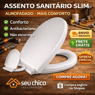 Assento Almofadado Astra 3 em 1 Universal Branco com Fechamento Suave e Fácil Remoção em Oferta na Shopee
