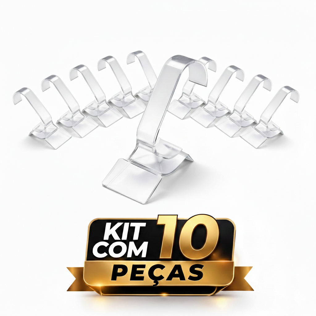 Kit 10 Suportes Expositor De Relógio Acrílico Cristal Premium Organizador De Vitrine Foto Atacado