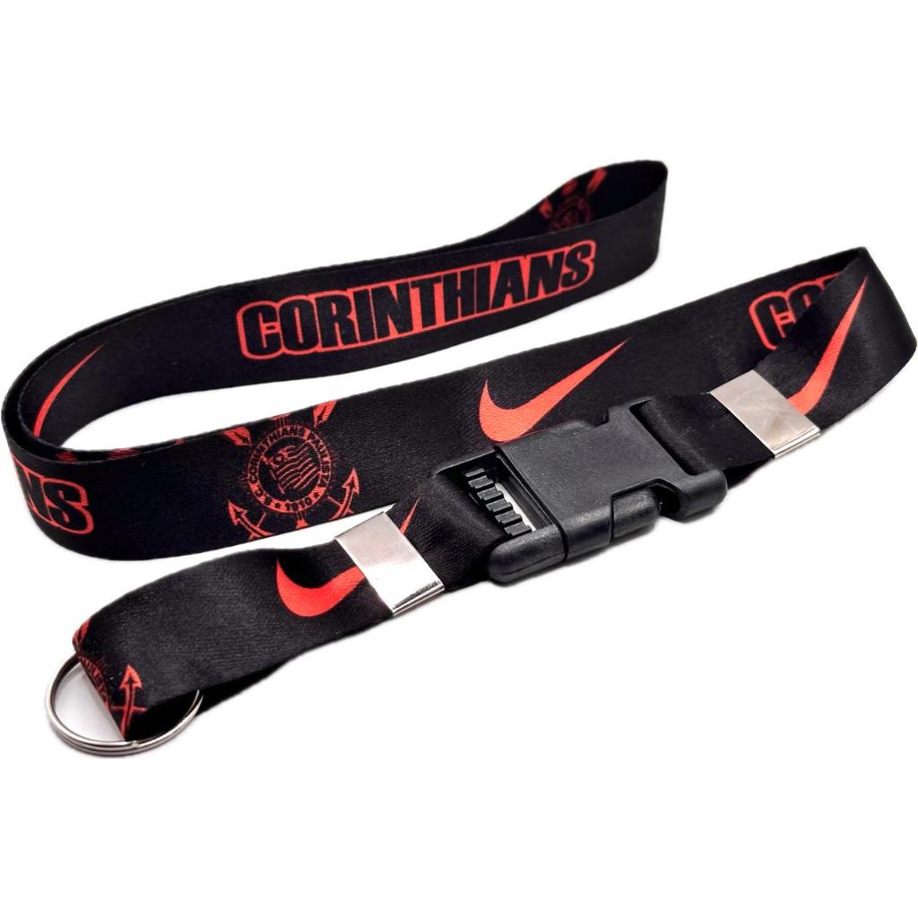1 - Cordão Tic Tac Personalizado Corinthians PRETO / LARANJA em Oferta na Shopee
