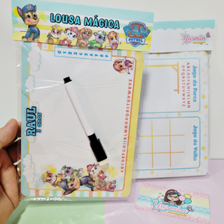 Patrulha Canina Aquarela Lousa Mágica Lembrancinha Personalizada Aniversário Plastificação Rígida em Oferta na Shopee