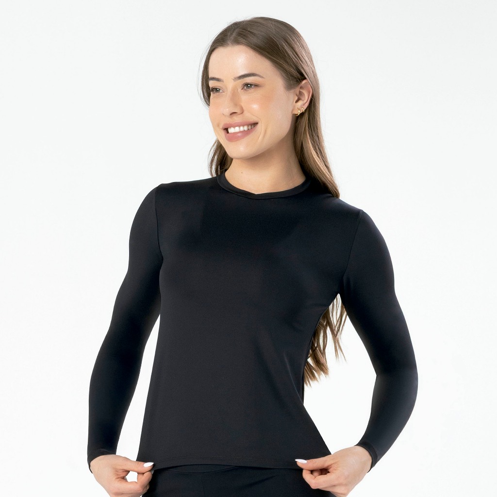 Camisa Manga Longa Feminino Camiseta Esportiva Proteção Solar Selene