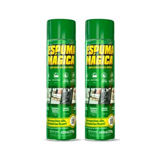 Espuma Mágica Proauto – 2 unidades – Para Limpeza Geral – Ação Imediata – Spray Aerossol 400ml em Oferta na Shopee