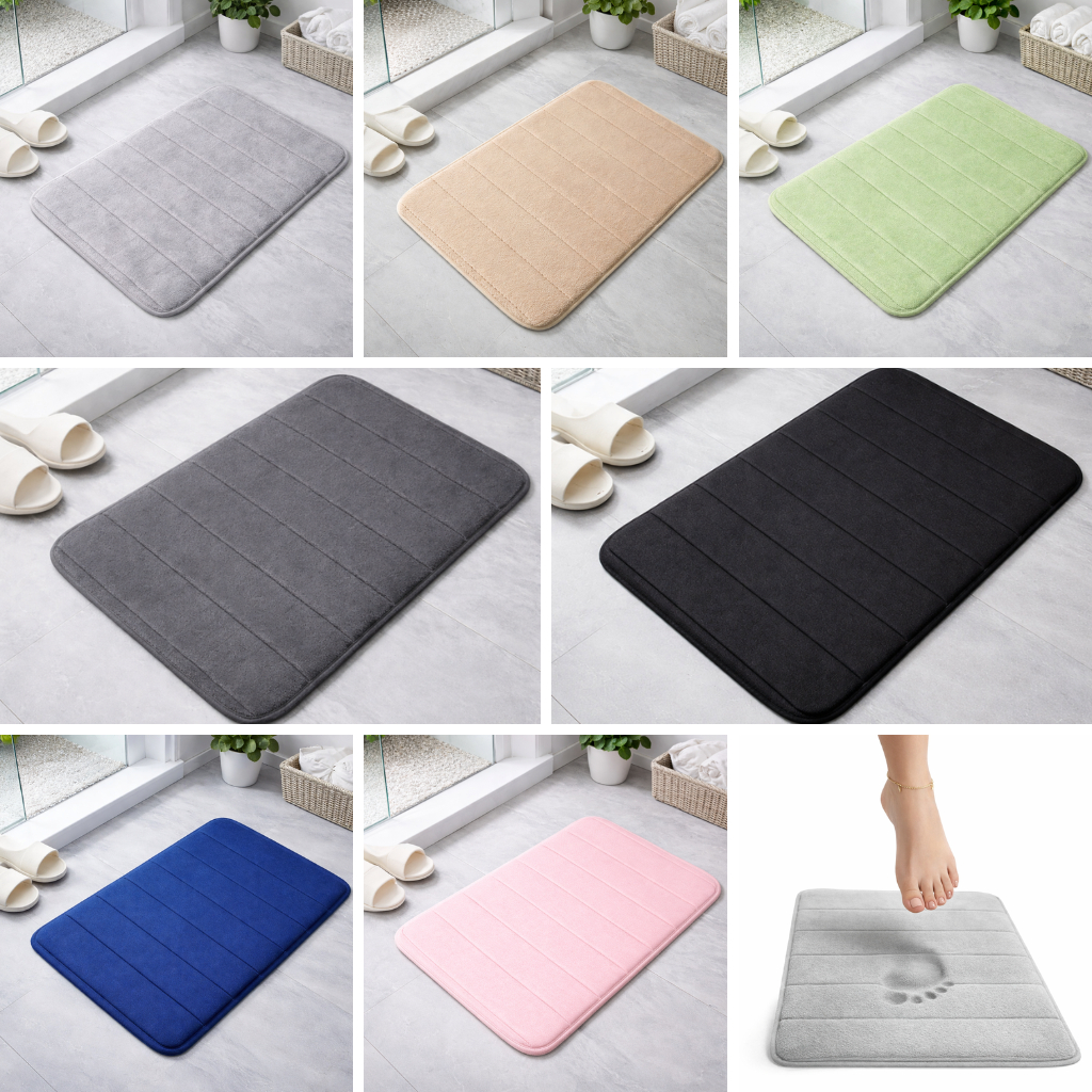 Tapete Para Banheiro Peludo Absorvente Secagem Rápida UltraSoft Antiderrapante em Oferta na Shopee