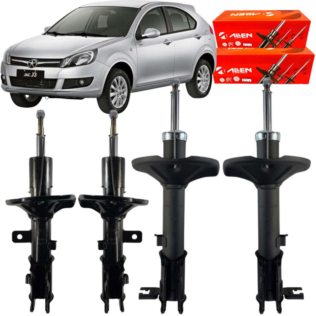 Kit 4 Amortecedor Dianteiro Traseiro Jac J3 2010 a 2017 Allen em Oferta na Shopee