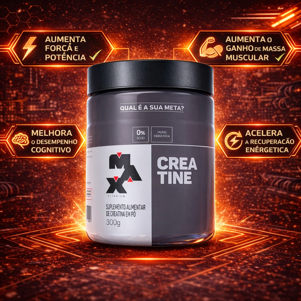 CREATINA MAX TITANIUM 300G PURA