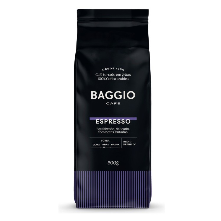 Café Baggio Gourmet Espresso Em Graos 500gr em Oferta na Shopee