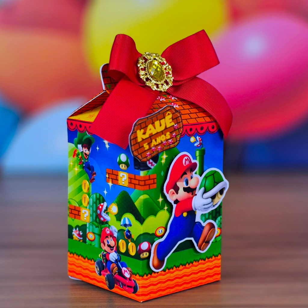 Kit Caixa Milk Super Mario Personalizados Lembracinha decoração festa caixinha – Papelaria 3D