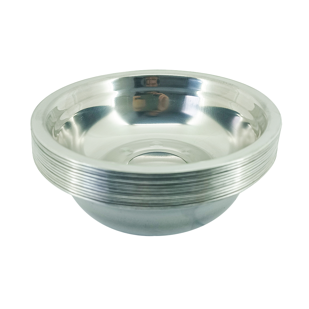 Kit 12 Tigela de Aço Inox 17cm Multiuso Profissional Fundo Cozinha Bowl Bacia Saladeira