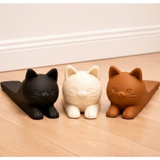 Trava Porta Gato Antiderrapante Decorativo | Batente Aparador Tipo Cunha Calço Resistente em Oferta na Shopee
