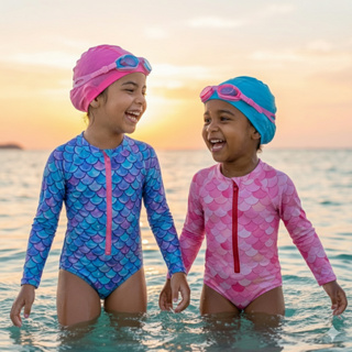 Macacão Maiô Feminino Infantil Manga Longa Estampado Promo Queima Estoque Envio Aleatório em Oferta na Shopee