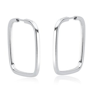 Argola Feminina de Prata 925 Quadrada 22mm em Oferta na Shopee
