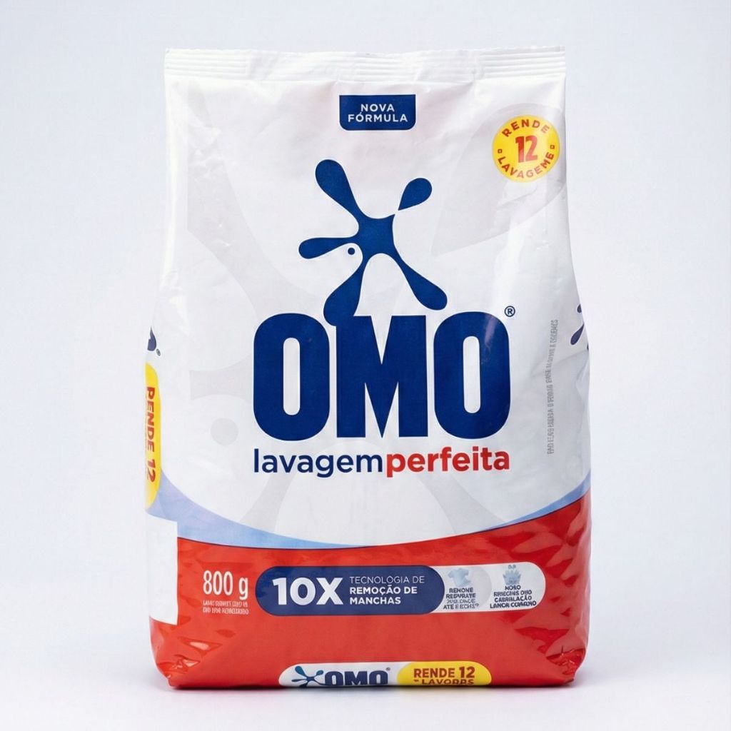 Omo Sabão Em Pó Lava Roupas Lavagem Perfeita - 800g