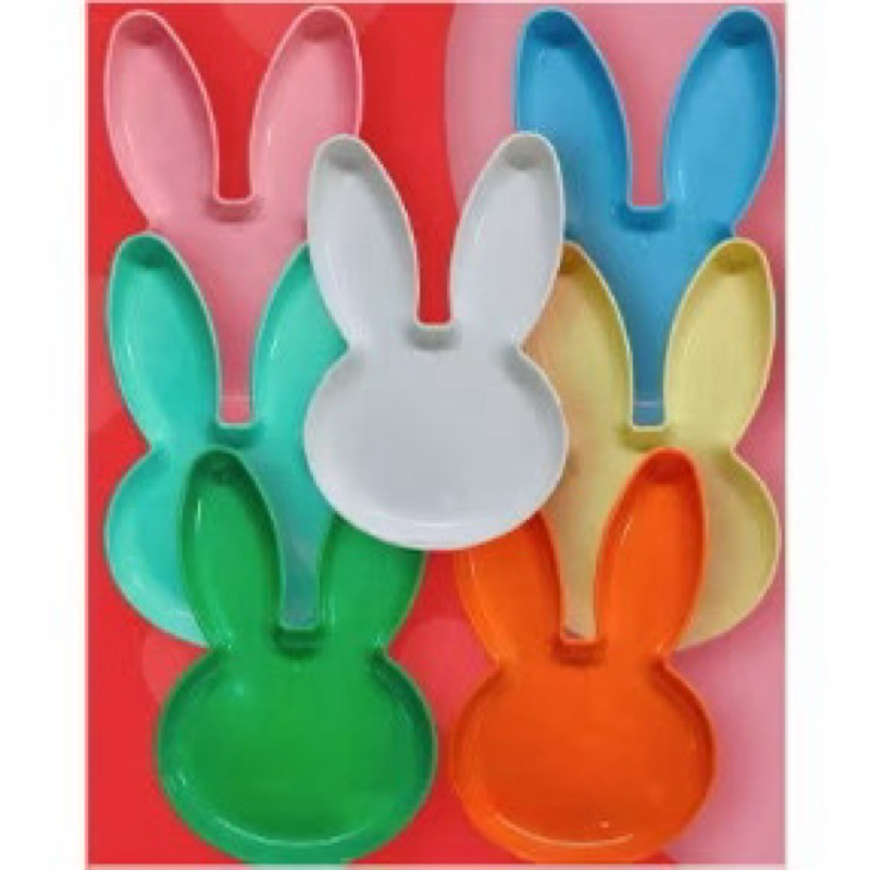 BANDEJA DE COELHO | MAT.: PLÁSTICO | TAM.: 18X10CM | DECORAÇÃO DE PÁSCOA | CHOCOLATE | COELHINHO | CABEÇA DE COELHO