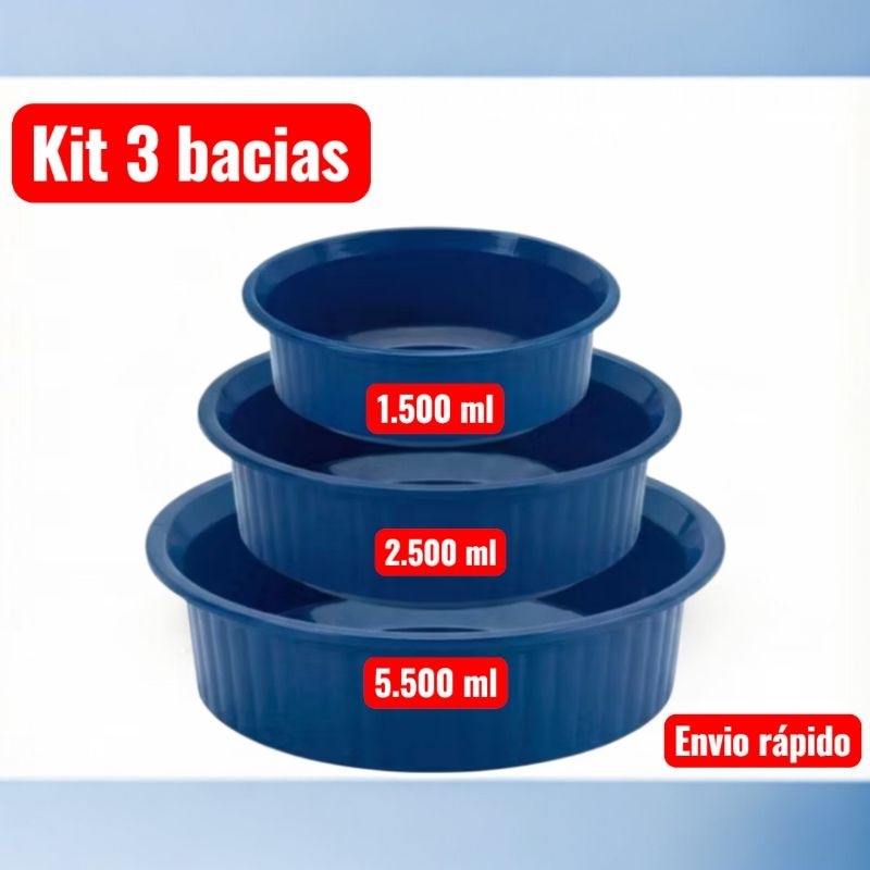 Bacia kit com 3 vasilhas, tigela,pequena, pode ir ao micro-ondas,lava-louças e congelador,livre de BPA.