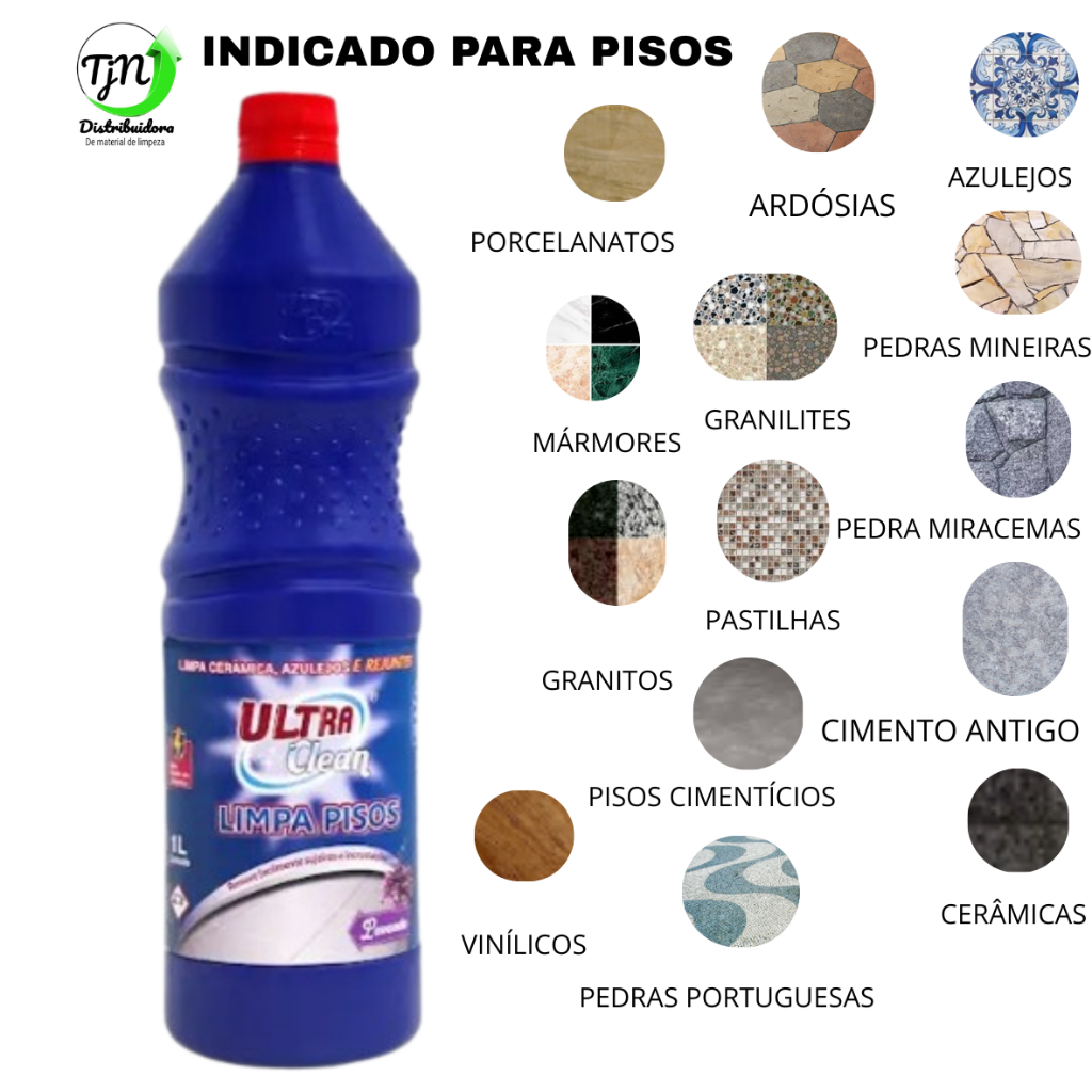 LIMPA PISO ULTRA CLEAN 1L CONCENTRADO TIRA FERRUGEM, TIRA LODO E LIMO LIMPA PISO em Oferta na Shopee