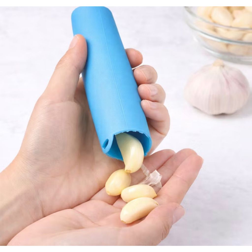 Descascador De Alho Sem Deixar Cheiro Nas Mãos Cozinha Tubo De Silicone Tira Casca Pratico em Oferta na Shopee