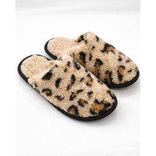 Pantufa feminina peluciada Senza Spina estampa Onça - Chinelo de Inverno em Oferta na Shopee