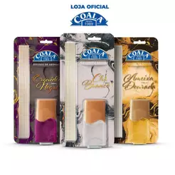 Kit 3 Difusores Coala - Chá Branco + Ameixa Dourada + Orquídea Negra