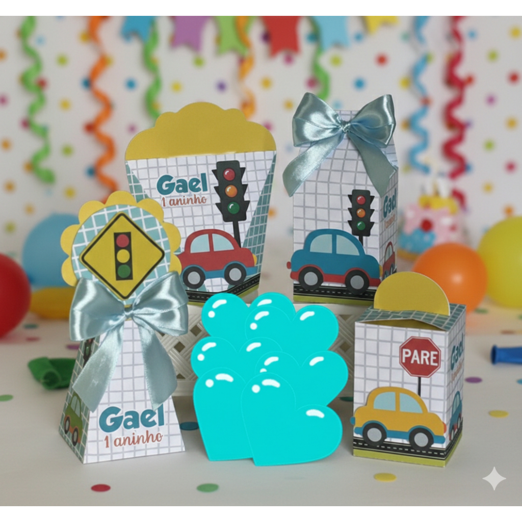 ENVIO RÁPIDO Kit Festa Carrinhos Lembrancinha Aniversário Infantil Caixinhas personalizados Carrinhos carros papelaria