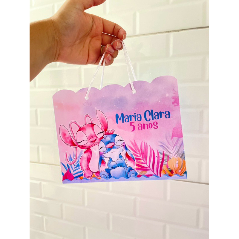 Sacolinhas Pegue e Monte Stitch | Sacolinhas Personalizadas | Aniversário Stitch| Lembrancinhas