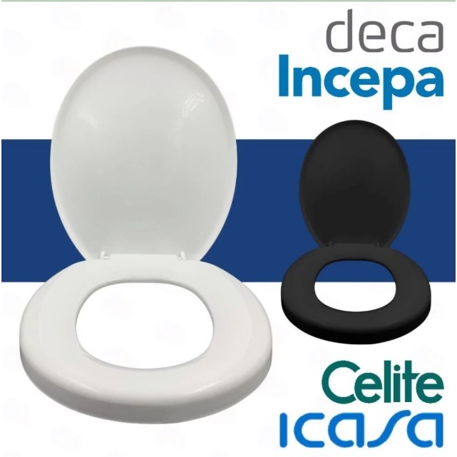 Assento Sanitário Tampa Vaso Oval Vision Premium Redondo Injetado Deca Celite Incepa Hervy Icasa