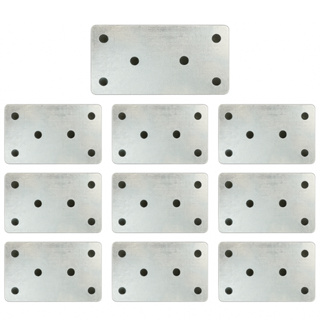 Placa Junção União  Madeira Aço 80x40 Mm Kit Placas Galvanizado em Oferta na Shopee