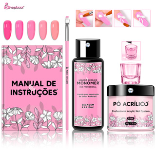 Kit Alongamento De Unha Com Copo Dappen + Monomer Acrylic liquid + Pincel + Po Acrilico OFERTA em Oferta na Shopee