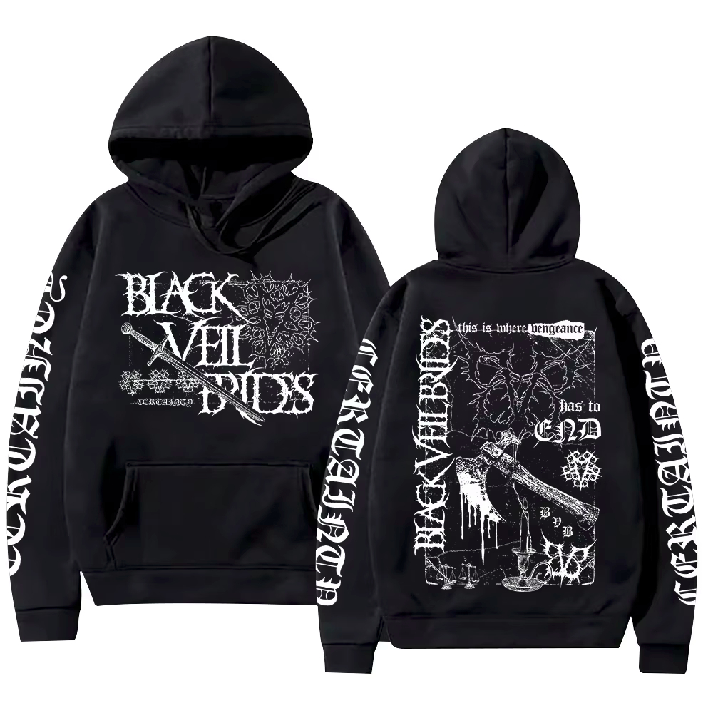 Moletom Canguru Unissex BVB Black Veil Brides Rock Band Gothic Rock em Oferta na Shopee