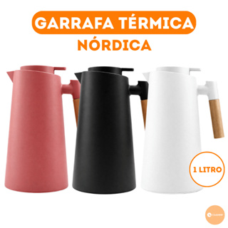 Garrafa Térmica Nórdica Luxo Café Cabo de Madeira 1 Litro em Oferta na Shopee