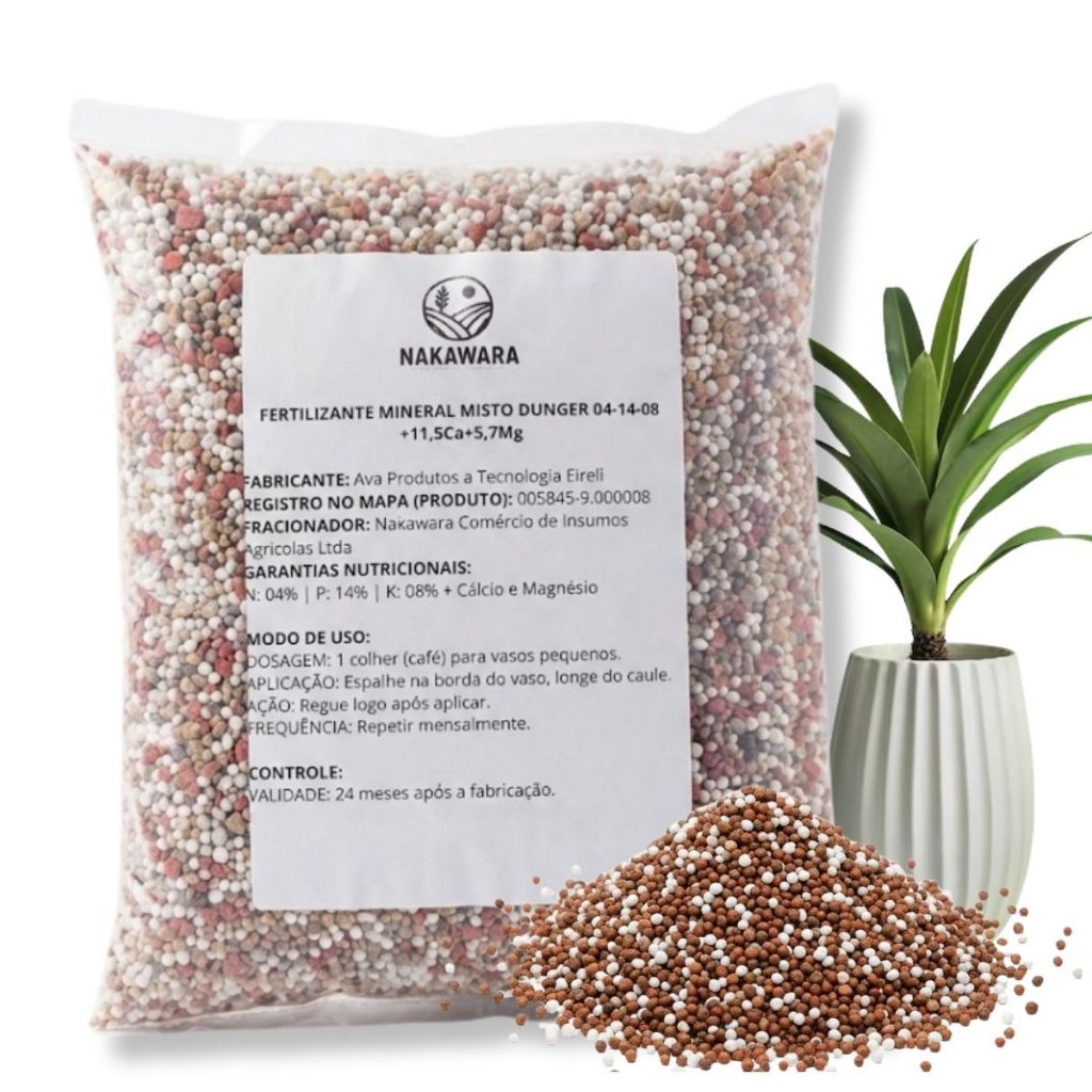 Adubo Fertilizante NPK 04-14-08 5kg Para Plantas, Hortas, Flores, Frutíferas, Gramados e Folhagens
