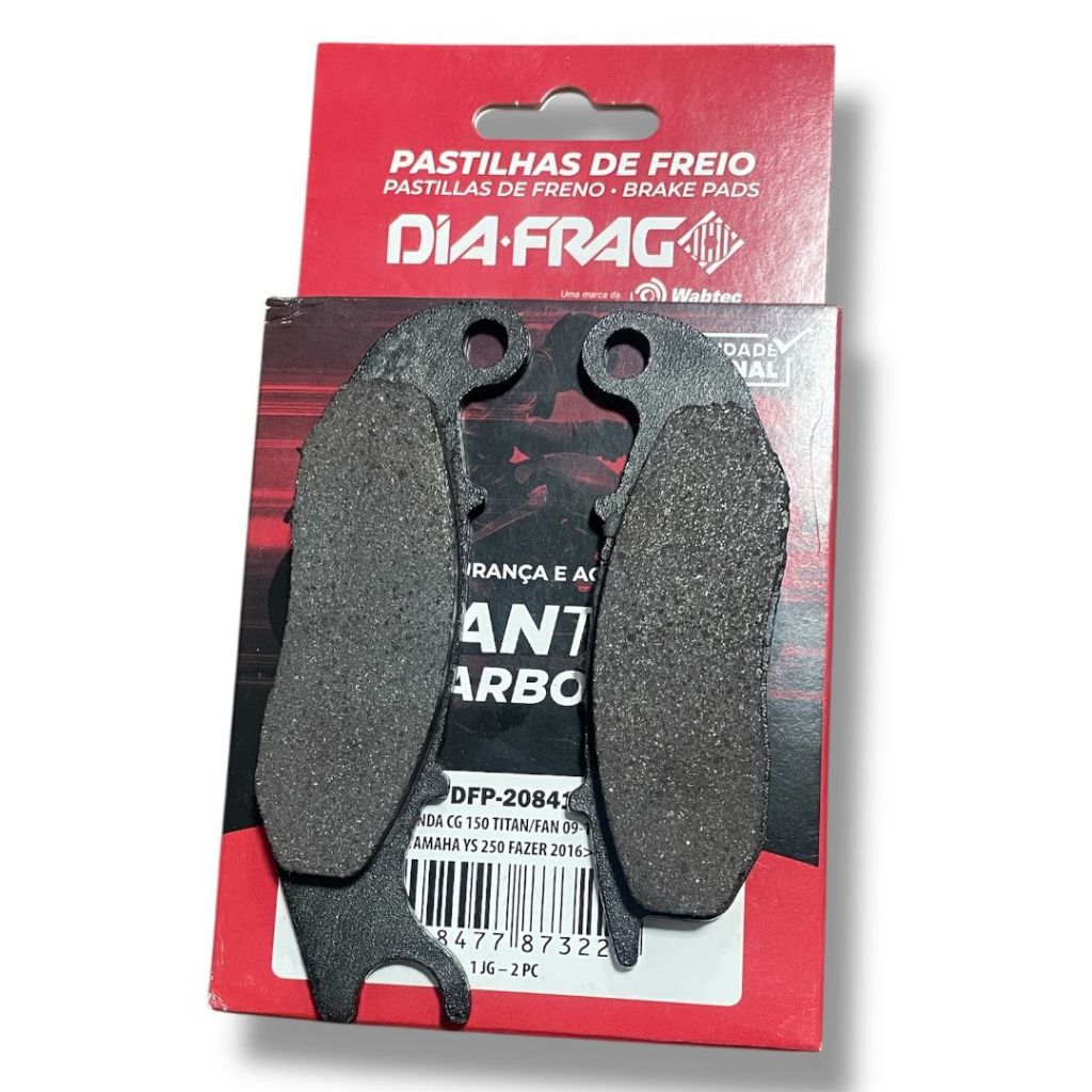 PASTILHA DE FREIO DIANT. TITAN 150 09 MIX/FAN 150-160 09-14/FAZER 250 16-20/TITAN 160 25 - DIA FRAG em Oferta na Shopee