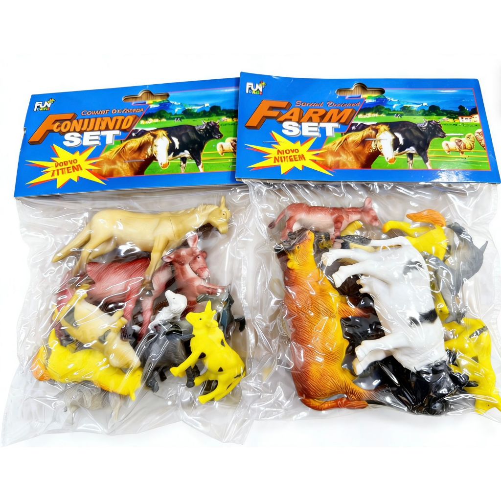Conjunto de Figuras de Animais de Fazenda Realistas