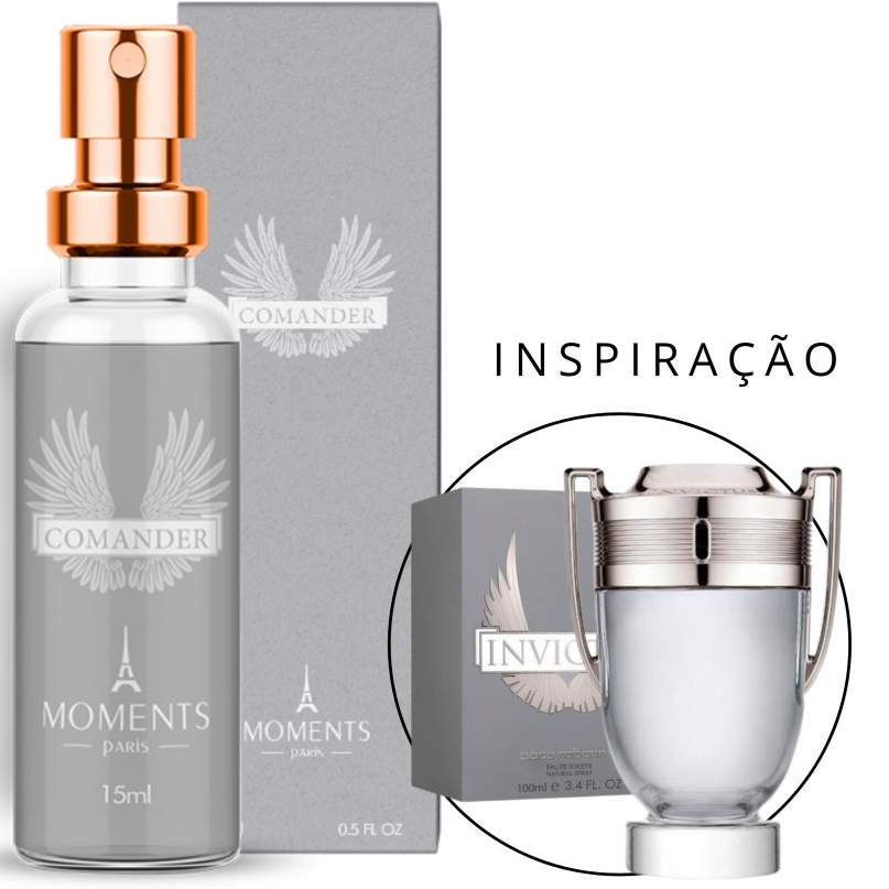 Perfume Importado Contratipo Masculino Comander Eau de Parfum EDP 15ml Moments Paris Bolso Viagem