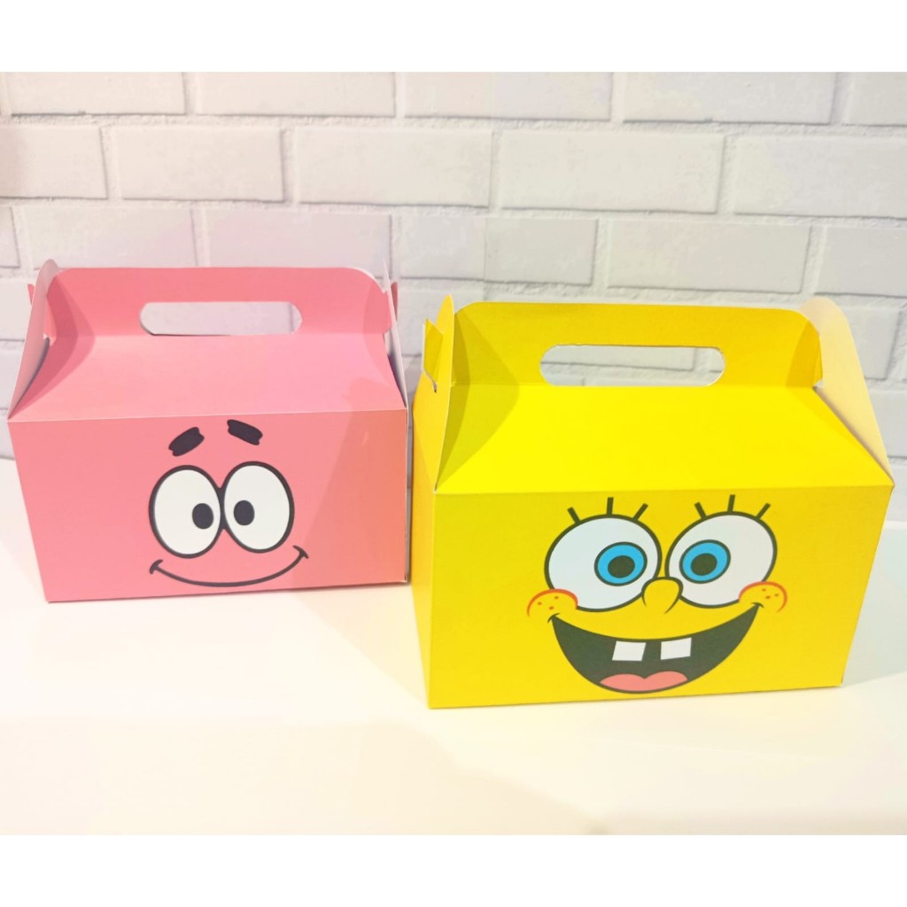 Bob Esponja Lembrancinha Personalizada /Caixa Lancheira Bob Esponja/ Caixa Lancheira Personalizada Festa / Pegue e Monte