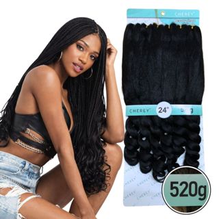 Cabelo Sintético Jumbo 520g 70cm Boho Curl Cherey Caracol – Ideal para Tranças, Box Braids em Oferta na Shopee