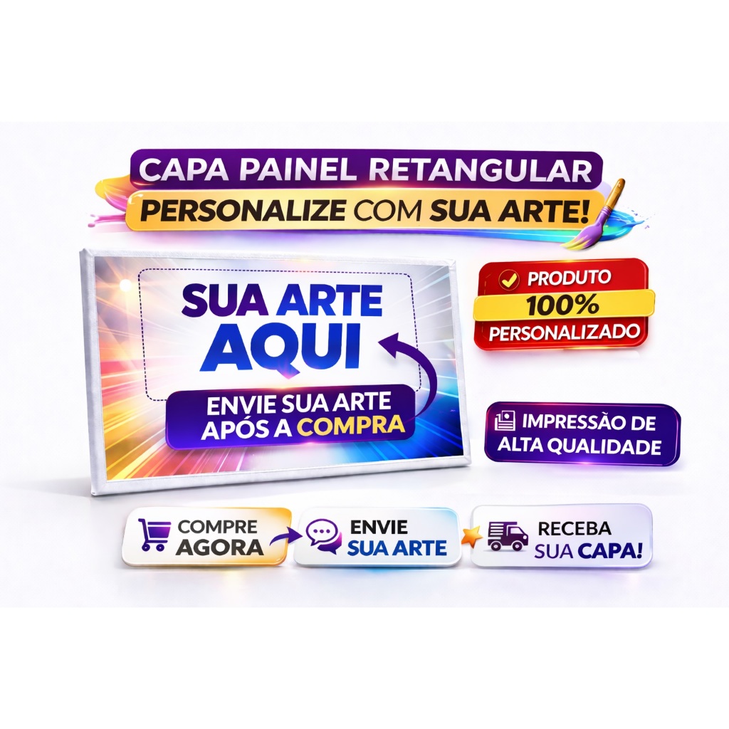 Capa Painel Retangular Tecido Dryfit Foto Desenhos Festas Cantores Times Envie sua arte após compra