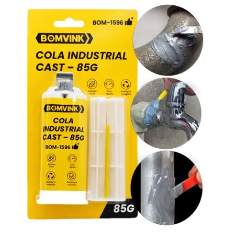 Cola Industrial Soldagem A Frio Metal Agente De Fundição CinzaCola De Solda A Frio Resistente Ao Calor Reparo Industrial