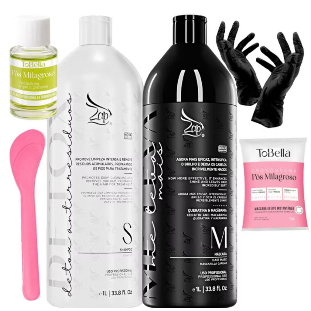 Kit Zap Me Leva Mais Shampoo Detox 480ml 1L - A mais vendida em Oferta na Shopee