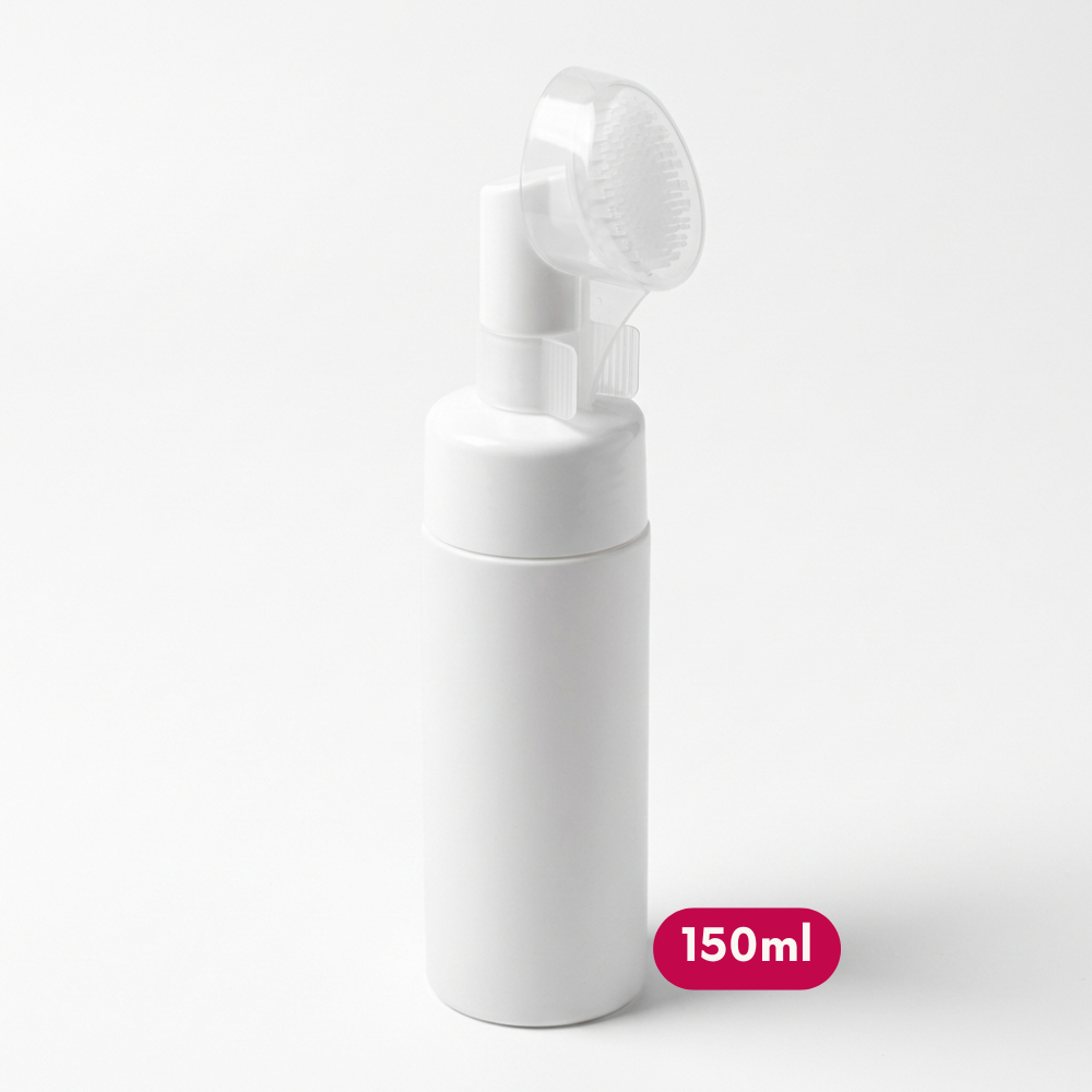 Frasco Pump Espumador 150ml com Escova Branco - Escolha a Quantidade em Oferta na Shopee