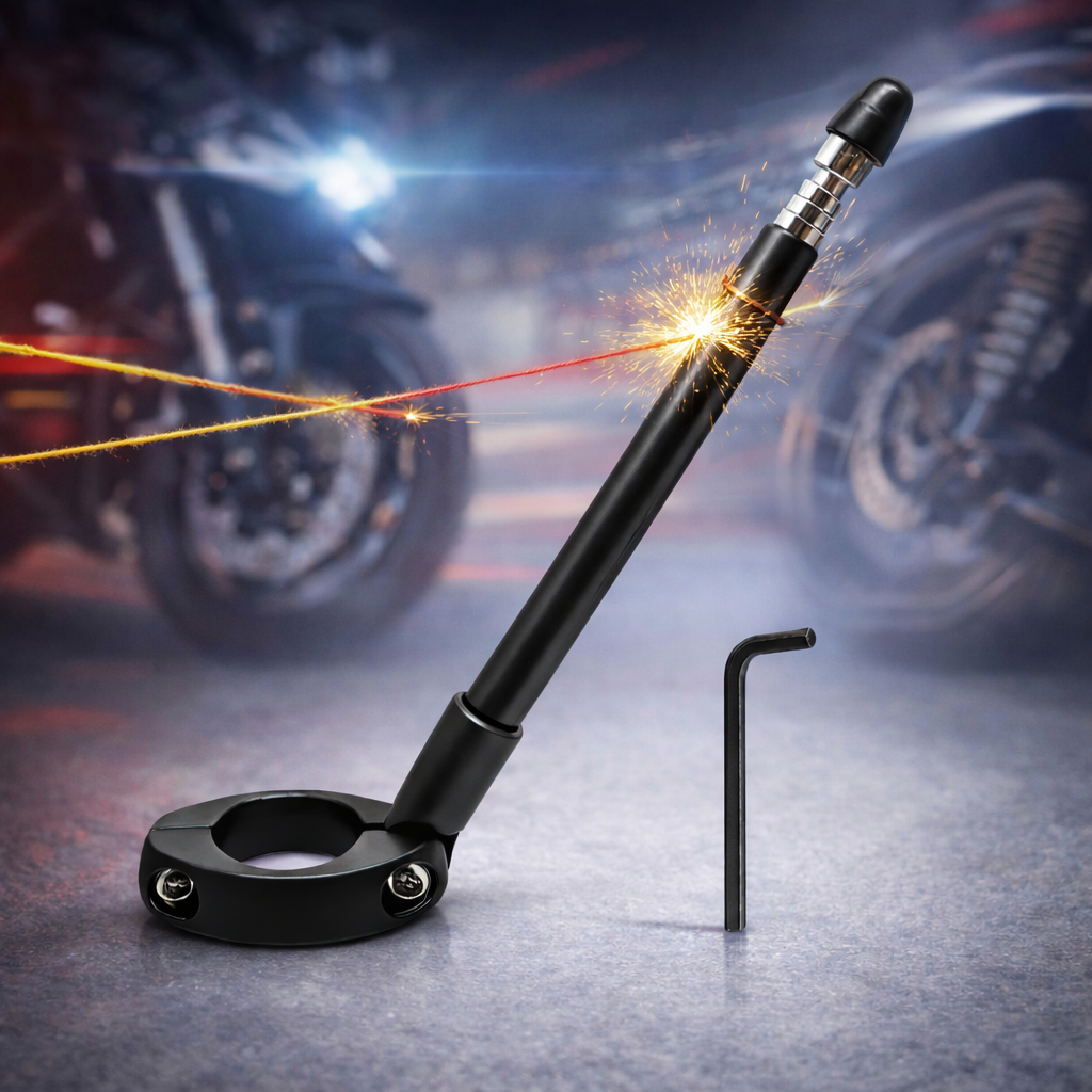 Antena Corta Pipa Moto Retrátil Anti Cerol Aço Inox Guidão Retrovisor em Oferta na Shopee