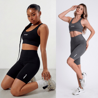 Kit 2 Bermuda Ciclista Cós Alto Bermuda Academia Lisa Fitness em Oferta na Shopee