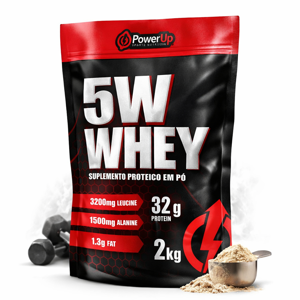 Whey 5W Power UP 2kg Concetrado Isolado
