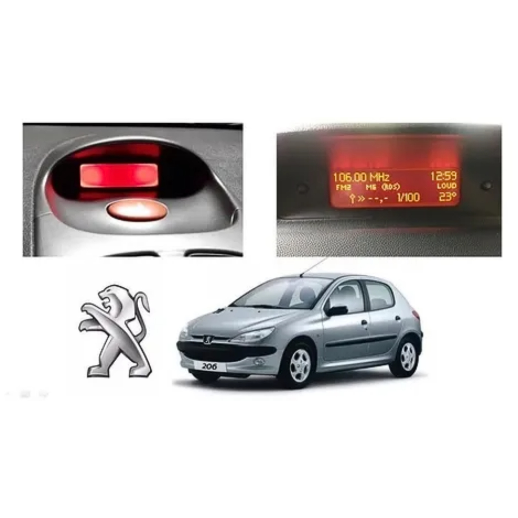 Pelicula Polarizada para Painel Peugeot 206/207 - 13x13cm