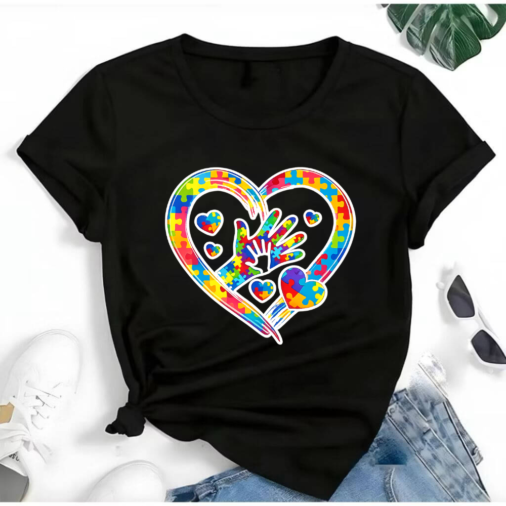 T-Shirt Feminina Estampada Autista Autismo Enquanto Existir Amor Camisa Unissex Inclusão Lançamento em Oferta na Shopee