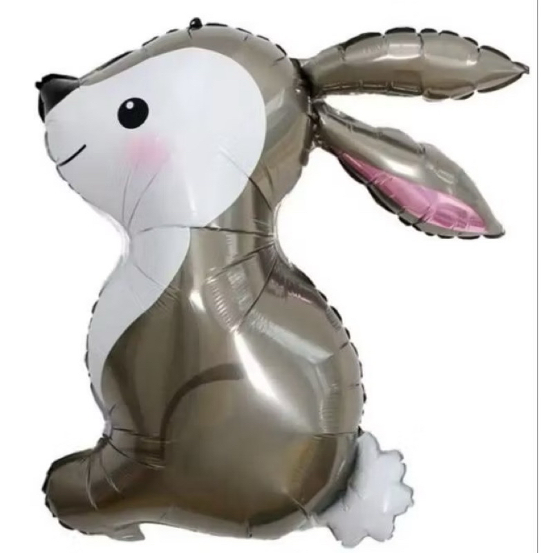 BALÃO DE COELHO CINZA | TAM.: 67X80CM | UNIDADE | FLUTUA NO GÁS HÉLIO | FESTA | PÁSCOA | COELHINHO | DECORAÇÃO | TEMÁTIC