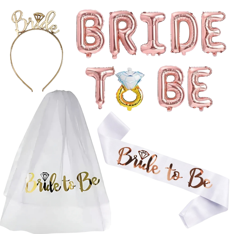 Despedida de Solteira Produtos para Festa Bride to Be Escolha seu Item Véu, Faixa, Balão e Tiara Noiva Chá de Lingerie em Oferta na Shopee