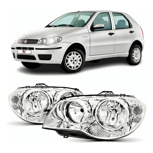 Par/Un Farol Dianteiro Palio G3 Siena Strada 2004 2005 2006 2007 á 2015 em Oferta na Shopee